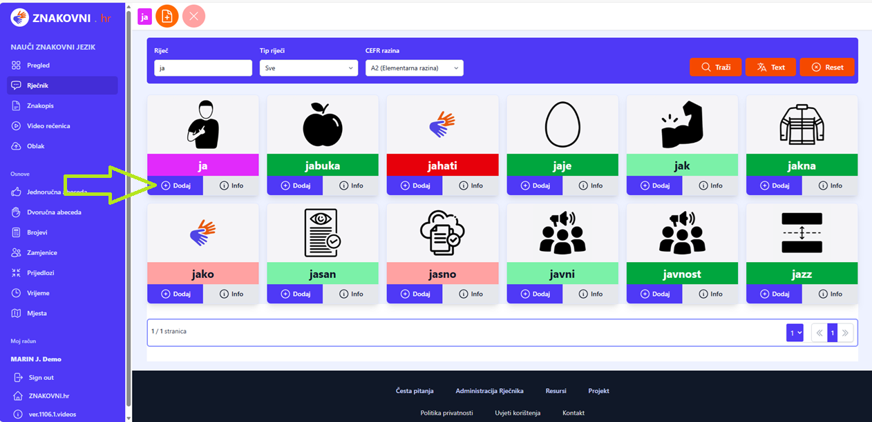 Korak 3 - Potvrdi pronađenu riječ