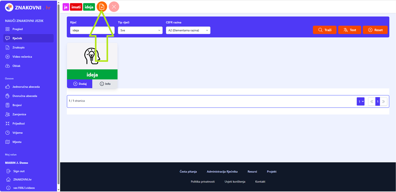 Korak 6 - Potvrda završetka rečenice