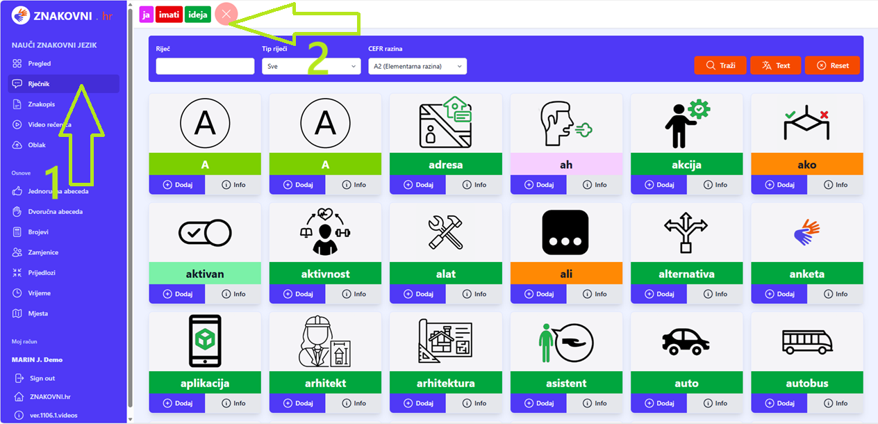Korak 8 - Brisanje stare rečenice